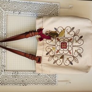 FOSSIL Penelope‎ Bird Purse BOHO Tote Bag